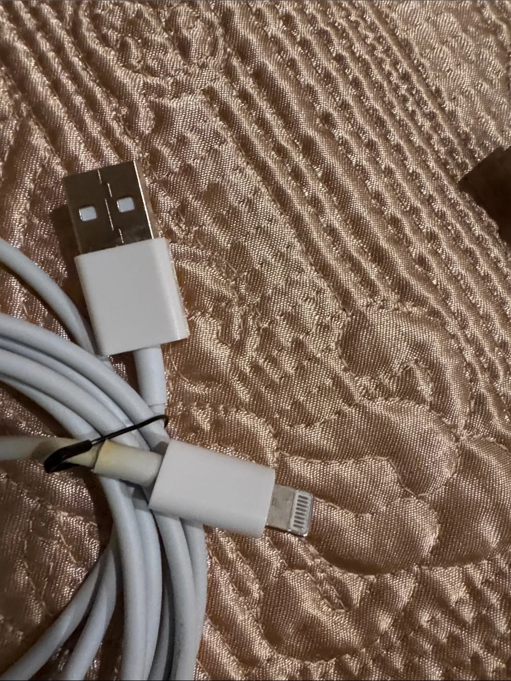 Apple White Charging Cables with Black Wall Adapter